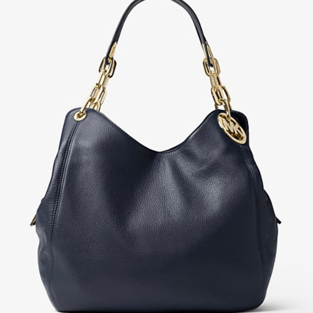 MICHAEL KORS
Fulton Hobo‎ Black Leather Shoulder Bag